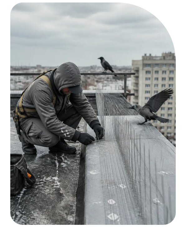 Защита от ворон под ключ в Миассе по цене от 5085 р. | Сенат-Мсс